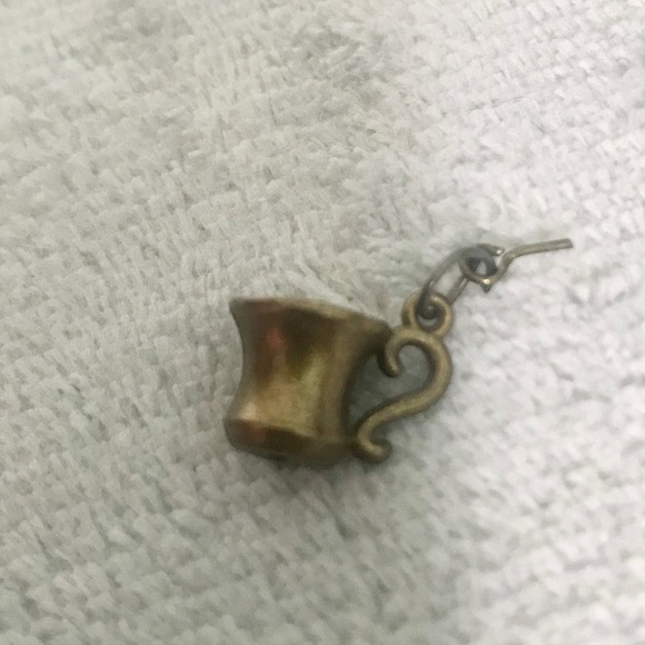 Vintage Brass Tiny Tea Cup Charm - Picture 2 of 3